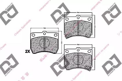 Комплект тормозных колодок DJ PARTS BP1296